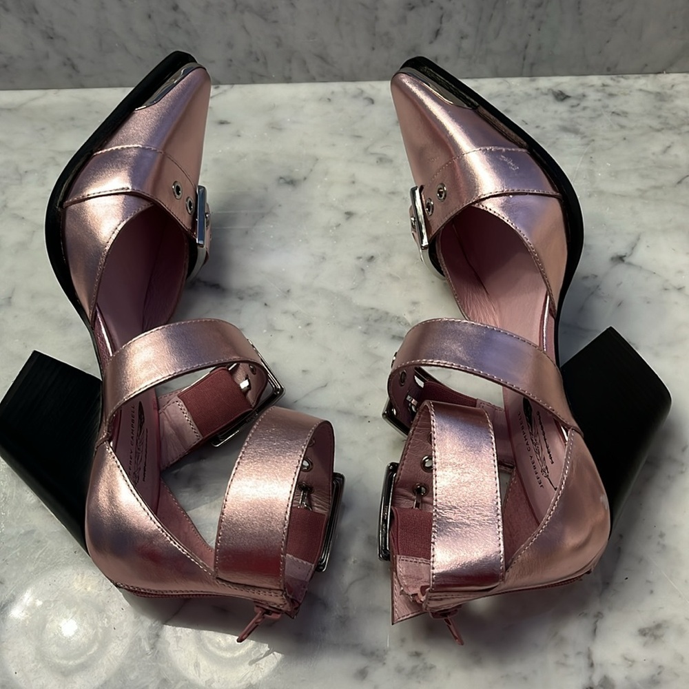 Free People x Jeffrey Campbell Hendrix Heels Pink Size 8 NWT READ - Picture 4 of 13